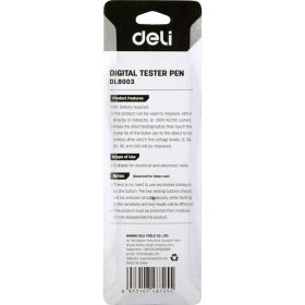 Индикаторная отвертка-тестер напряжения DELI цифровая DL8003 102974 (артикул 24663627) – фото 3