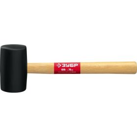 Чёрная резиновая киянка с деревянной рукояткой ЗУБР 680г 2050-75_z02 (артикул 17832280) – фото 2