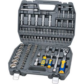 Набор инструмента 1/2 Dr и 1/4 Dr 94 предметов с 12 гранными головками KRAFT KT 700682 (артикул 15966148) – фото 1