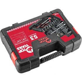 Набор бит и головок 1/4, 1/2, 53 шт. Top Tools 38D530 (артикул 15759264) – фото 2