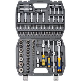 Набор инструмента 1/2 Dr и 1/4 Dr 94 предметов с 12 гранными головками KRAFT KT 700682 (артикул 15966148) – фото 10