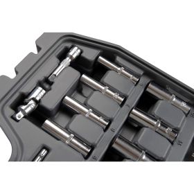 Набор инструмента 1/2 Dr и 1/4 Dr 94 предметов с 12 гранными головками KRAFT KT 700682 (артикул 15966148) – фото 3