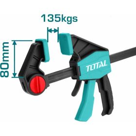 Быстрозажимная струбцина TOTAL THT1346803 (артикул 22734477) – фото 5