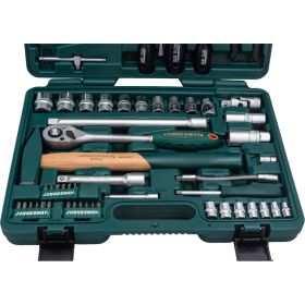 Универсальный набор торцевых головок 1/4"DR 6-13 мм и 1/2"DR 12-24 мм Jonnesway S04H52460S (артикул 13938535) – фото 11