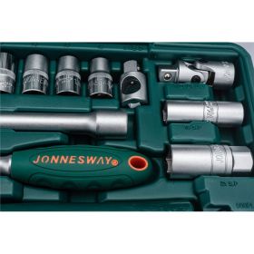 Универсальный набор торцевых головок 1/4"DR 6-13 мм и 1/2"DR 12-24 мм Jonnesway S04H52460S (артикул 13938535) – фото 6