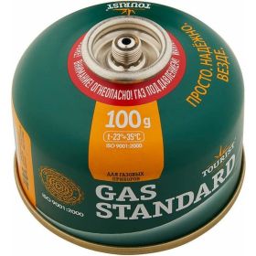 Газовый баллон TOURIST GAS STANDARD, 100 г, с клапаном резьбового типа TBR-100 (артикул 15880708) – фото 3