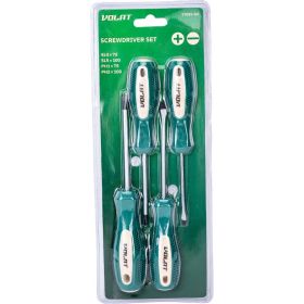 Набор отверток ВОЛАТ 4 шт., SL4x75,SL5x100,PH1x75,PH2x100 17085-04 (артикул 22823637) – фото 1