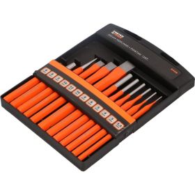 Набор выколоток, зубил, кернеров FASTER TOOLS 12 штук, в боксе 3405 (артикул 23236689) – фото 1
