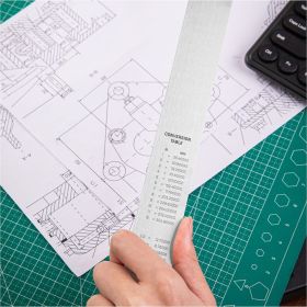 Стальная линейка DELI DL8100Y 1000 мм, нержавеющая сталь 104500 (артикул 23753397) – фото 6
