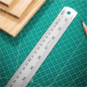 Стальная линейка DELI DL8100Y 1000 мм, нержавеющая сталь 104500 (артикул 23753397) – фото 5