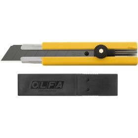 Нож с выдвижным лезвием OLFA в комплекте с лезвиями 5 шт, 25мм OL-H-1BB/5BB (артикул 22058764) – фото 1