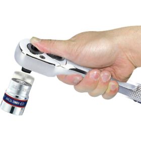 Флажковая трещотка с кнопкой 1/2"", 250мм, 32 зубца KING TONY 4771-10GR (артикул 15507364) – фото 2