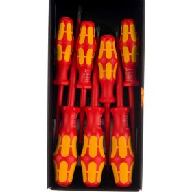 Набор VDE отверток WERA 160 iSS/7 Kraftform Plus Серия 100 с зауженным стержнем, 7 пр. WE-135961 (артикул 16199851) – фото 2