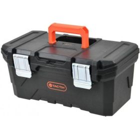 Ящик для инструмента TACTIX 23 черный с металлическими замками 58,5x30,0x26,0 см 320343 (артикул 25665375) – фото 1