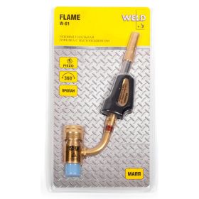 Газовая паяльная горелка Weld FLAME с пьезоподжигом W-01 (артикул 20926353) – фото 3