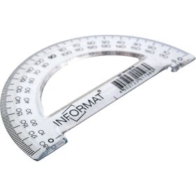 Транспортир INFORMAT 180 гр, 10 см, пластик, прозрачный ТРПТ180-10 (артикул 16908343) – фото 4