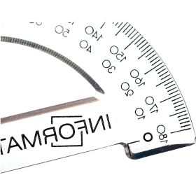 Транспортир INFORMAT 180 гр, 10 см, пластик, прозрачный ТРПТ180-10 (артикул 16908343) – фото 3