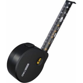 Рулетка DELI Home Series Black HT8519 5 м, 19 мм, эксклюзивный дизайн, корпус высококачественный Софт-тач пластик 104619 (артикул 23753793) – фото 10