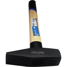 Слесарный молоток vertextools 600 г, квадратный боек, деревянная рукоятка 10-15-600 (артикул 24404409) – фото 2
