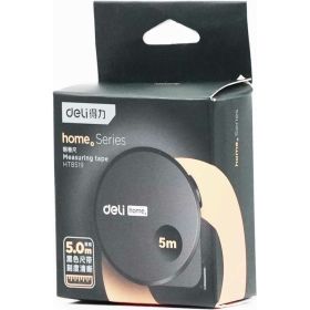 Рулетка DELI Home Series Black HT8519 5 м, 19 мм, эксклюзивный дизайн, корпус высококачественный Софт-тач пластик 104619 (артикул 23753793) – фото 7