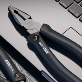 Комбинированные плоскогубцы DELI Home Series Black HT2007 6" 104611 (артикул 23753715) – фото 5