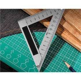 Треугольная стальная линейка DELI dl303150 нержавеющая сталь, алюминиевое основание 104520 (артикул 23753421) – фото 6