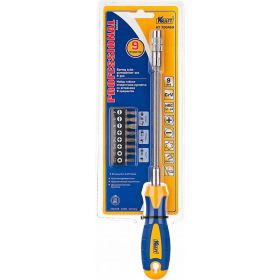 Отверточная гибкая рукоятка со вставками 9 предметов KRAFT KT 700469 (артикул 15966166) – фото 3