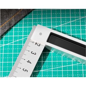 Треугольная стальная линейка DELI dl303150 нержавеющая сталь, алюминиевое основание 104520 (артикул 23753421) – фото 5