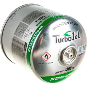 Газовый баллон Turbojet ПРОПАН-БУТАН 500 г, резьба 7/16 TJ800PB (артикул 18809544) – фото 5