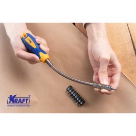 Отверточная гибкая рукоятка со вставками 9 предметов KRAFT KT 700469 (артикул 15966166) – фото 2
