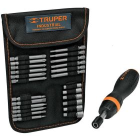 Отвертка с трещоткой и битами Truper JDM-26 18219 (артикул 15292676) – фото 3