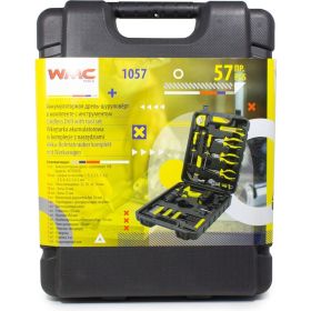 Набор инструмента WMC TOOLS 57 предметов, с аккумуляторным шуруповертом WMC-1057 (артикул 27098900) – фото 2
