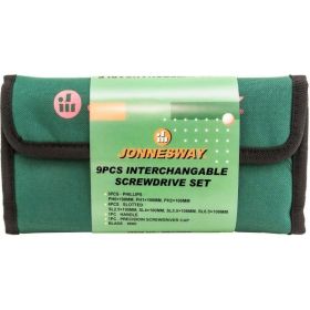 Отвертка Jonnesway DB0309S со сменными стрежнями в наборе, 9 предметов 46363 (артикул 19869724) – фото 2