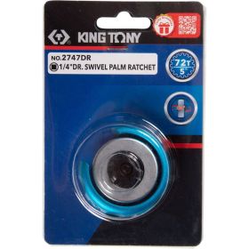 Компактная трещотка KING TONY 1/4"", 72 зубца, дисковый механизм 2747DR (артикул 25605063) – фото 3