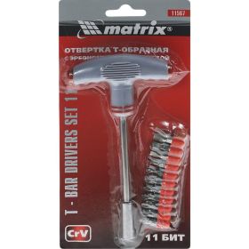 Отвертка с набором бит 11 шт MATRIX 11567 (артикул 13697968) – фото 2