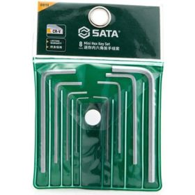Шестигранники SATA 8 предметов угловые мини пластиковый блистер 09119 (артикул 23231570) – фото 1