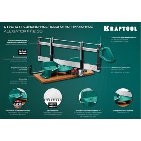 Прецизионное стусло KRAFTOOL Alligator 3D, 600 мм 15451-600 (артикул 23502021) – фото 3