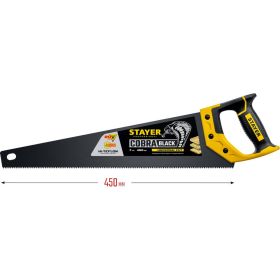 Универсальная ножовка пила STAYER ""Cobra BLACK"" 450 мм, 7TPI, 2-15081-45_z01 (артикул 16009163) – фото 5