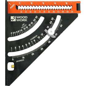 Плотницкий угольник WOODWORK 152 мм, со скользящим упором и удлинителем до 300 мм, алюминиевый PTR-152 (артикул 24037965) – фото 1
