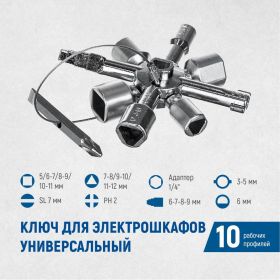 Многофункциональный ключ для электрошкафов Optimus OPT-ECK01 (артикул 25986989) – фото 15