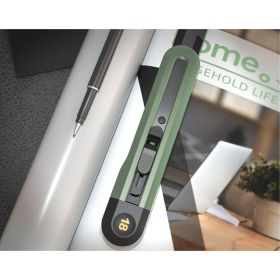 Технический нож DELI home series green ht4018l сегментированное черное лезвие 18 мм, эксклюзивный дизайн, soft touch 112888 (артикул 26146037) – фото 7