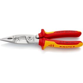 Электромонтажные клещи Knipex VDE, 6-в-1, 200 мм, диэлектрические, хром, 2К ручки, KN-1386200SB (артикул 18657474) – фото 2