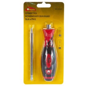 Комбинированная отвертка РемоКолор двухкомпонентная рукоятка SL6 * PH2 33-0-001 (артикул 15836769) – фото 3
