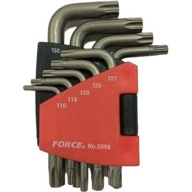 Набор Г-образных ключей FORCE Т10-Т50 9 предметов 5098 (артикул 15602764) – фото 2