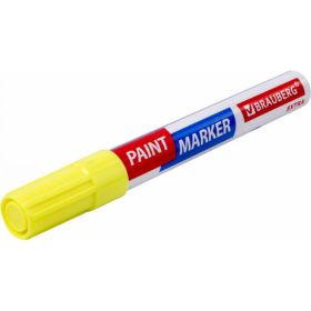 Лаковый маркер-краска BRAUBERG EXTRA paint marker 4 мм, желтый, улучшенная нитро-основа 151984 (артикул 16729466) – фото 2