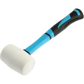 Киянка ТУНДРА фибергласовая рукоятка, белая резина, 260 г 881757 (артикул 17829268) – фото 1