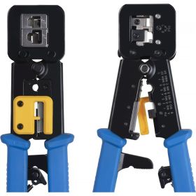 Обжимной инструмент для коннекторов быстрой установки Cabeus RJ-45 (8р8с), RJ-11/12 (6р6с, 6р4с, 6р2с), профессиональный, с храповым механизмом HT-376Z (артикул 26147261) – фото 2