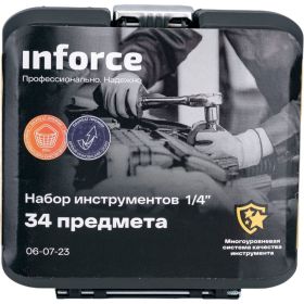 Набор инструментов Inforce 34 предмета 1/2 06-07-23 (артикул 20470780) – фото 14