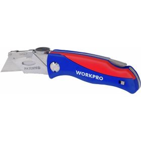 Складной быстросменный нож WORKPRO трапециевидные лезвия WP211006 (артикул 23306553) – фото 1