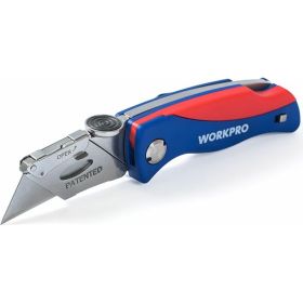 Складной быстросменный нож WORKPRO трапециевидные лезвия WP211006 (артикул 23306553) – фото 5